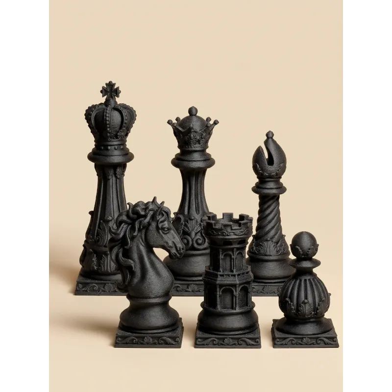 Barok Süslü Satranç Takımı – 32 Taş