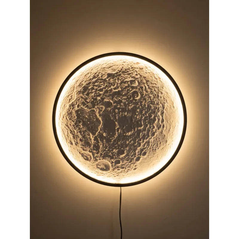 Dolunay LED Duvar Lambası – RGB Arkadan Aydınlatmalı Ay