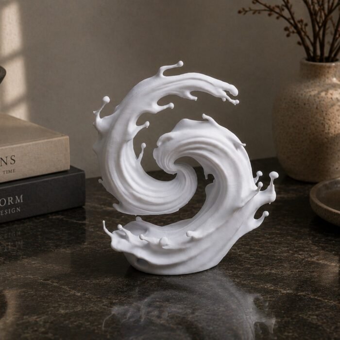 Sıvı dalga spiral heykel 1